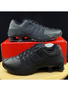 Nike Shox NZ Shoes Triple Black 378341-001 Men's Size 8.5 NEW Sneakers
